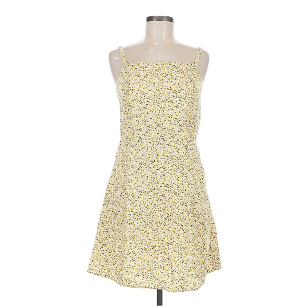 Cottagecore Coquette Floral Dress Sundress Mini Pink Yellow Size Medium Old Navy